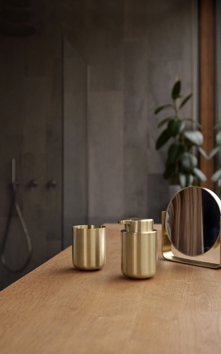 ZONE Ume tandenborstelbeker - brass finish