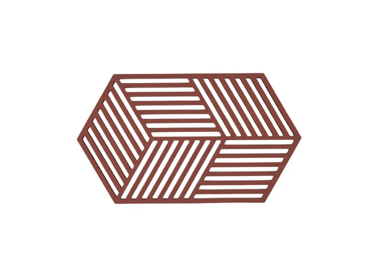 ZONE Onderzetter hexagon - burgundy