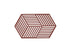 ZONE Onderzetter hexagon - burgundy