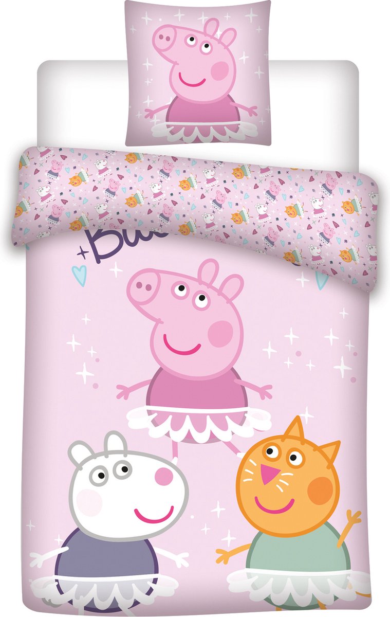 PEPPA PIG Dekbedovertrek 140x200cm - 100% katoen