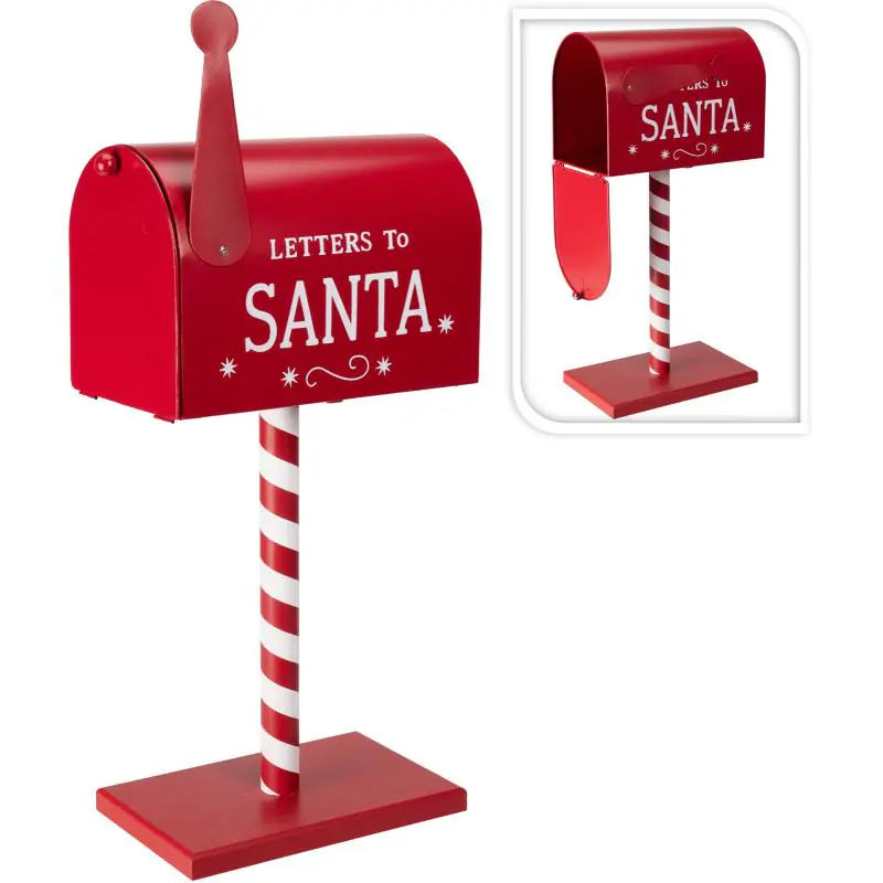 Kerstdeco mailbox 50cm - rood