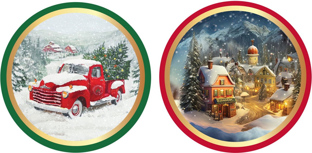 Kerst koekjesdoos butter flavoured - ass. (prijs per stuk)