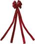 Kerst piek strik 130x33cm - rood ruit