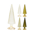 Kerstdeco boom glas 25cm - groen - ass. (prijs per stuk)