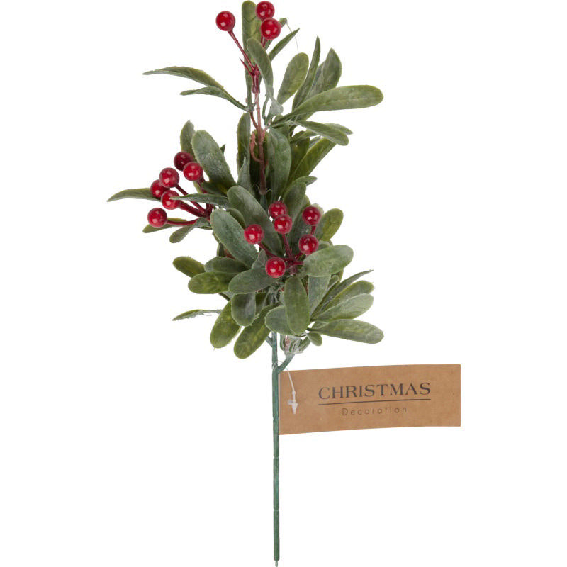Kerst bessentak 38cm - rood