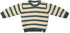 LITTLE DUTCH Gebreide trui - groene streep - 86