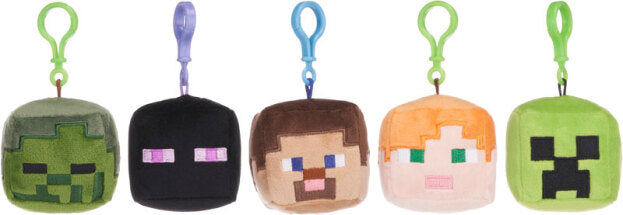 MINECRAFT Pluche bag clip 8cm - ass. (prijs per stuk)