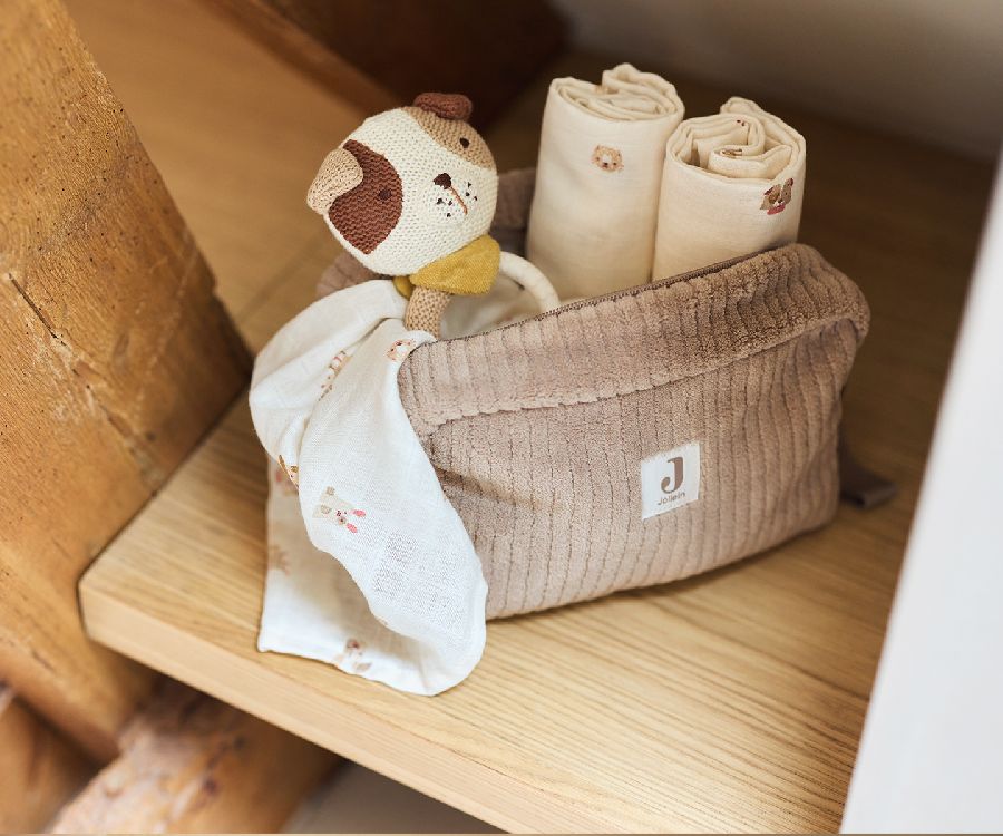 JOLLEIN Etui cloudy rib milky coffee