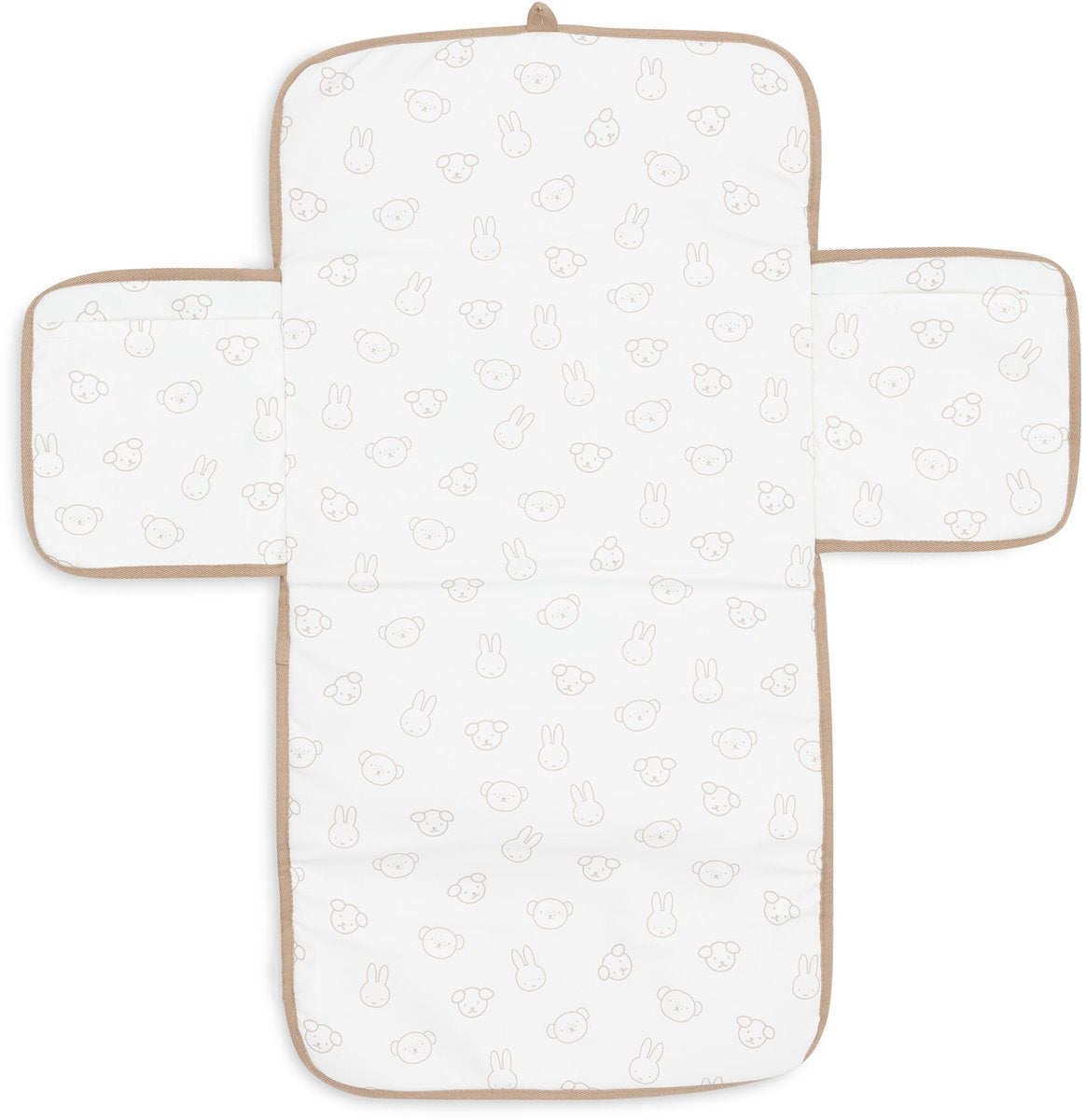JOLLEIN Verschoningsmat m/opbergvak - miffy jacquard teddy biscuit