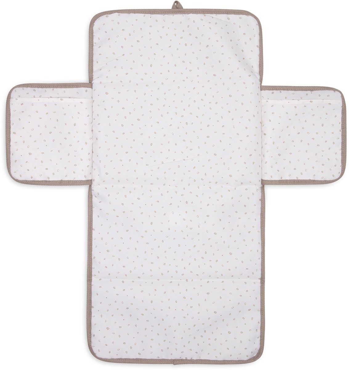 JOLLEIN Verschoningsmat m/opbergvak - cloudy rib milky coffee