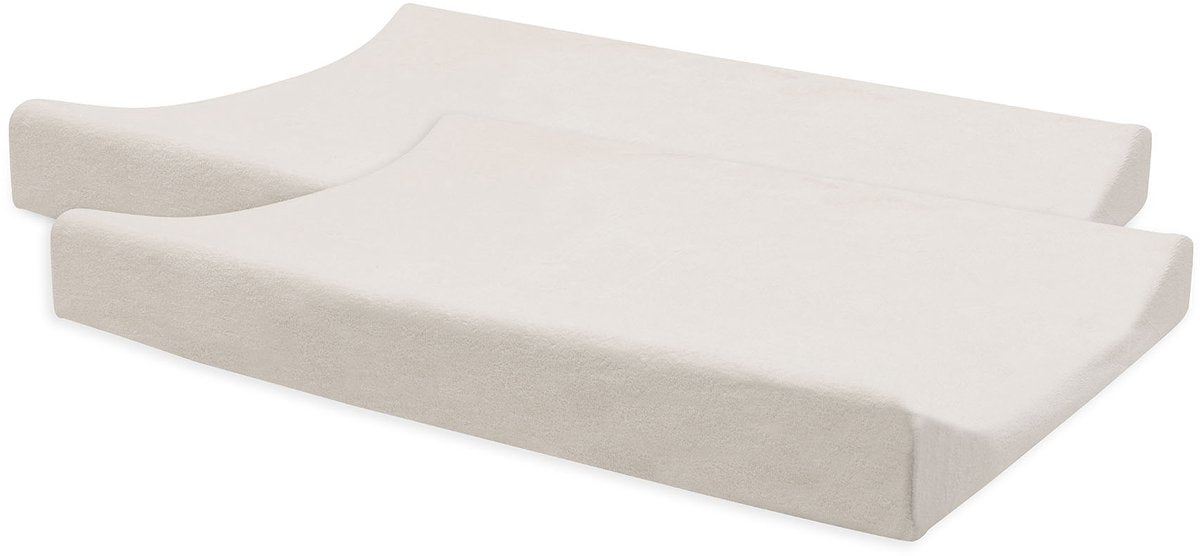 JOLLEIN Aankleedkussenhoes badstof 50x70cm - oatmeal - 2pack