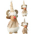 Kerstdeco rendier 20cm - champagne - ass. (prijs per stuk)