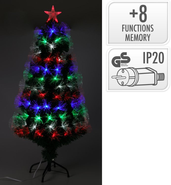 Kerstboom fiber optic 90cm - gekleurd