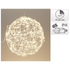 Kerstverlichting bal metaal LED 25cm - zilver