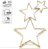 Kerstverlichting sterren LED 80cm -goud