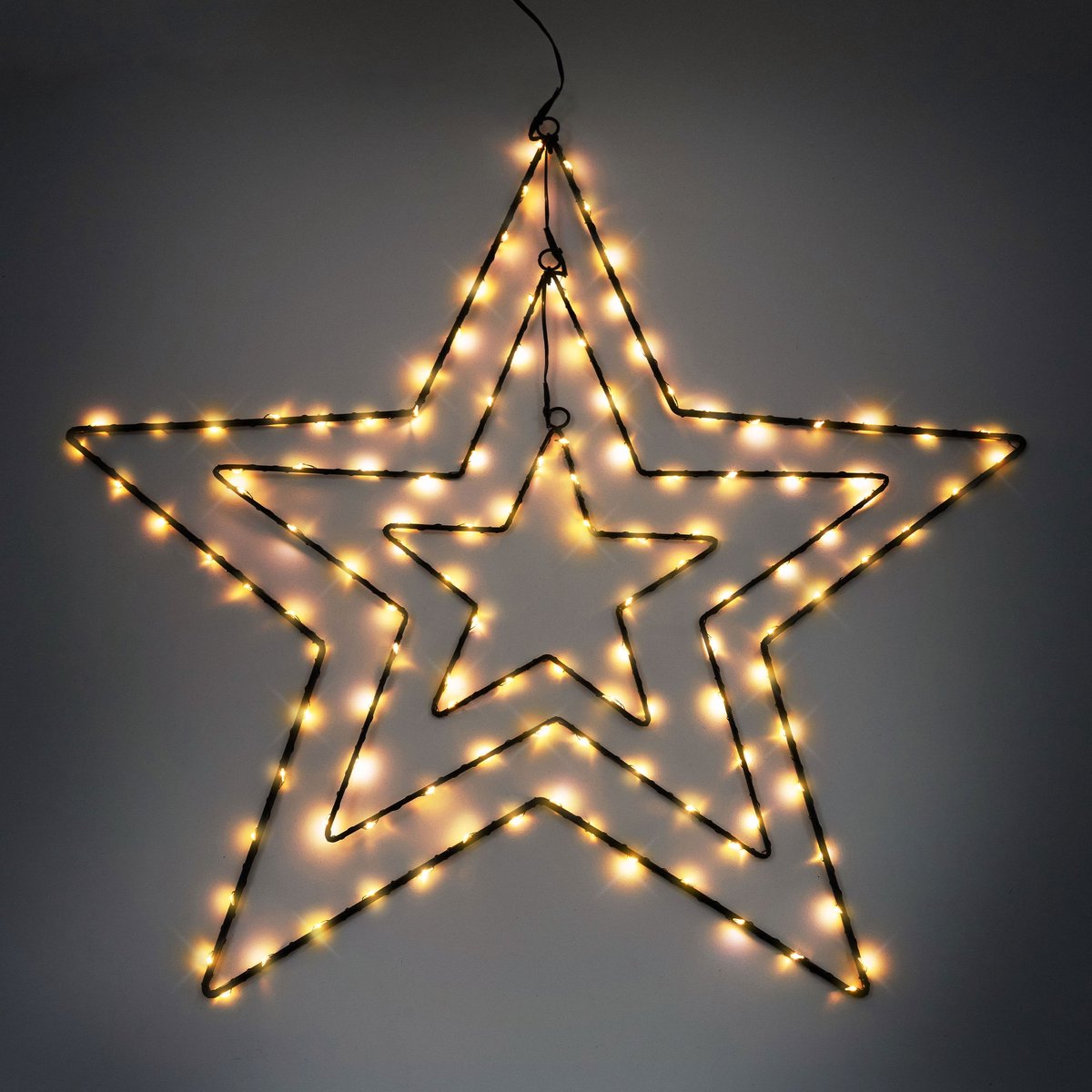 Kerstverlichting sterren 126LED - warm wit