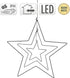 Kerstverlichting sterren 126LED - warm wit