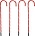 Kerst tuinsteker zuurstok acryl set/4 74cm