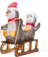 Kerst pinguin acryl 90LED 46cm