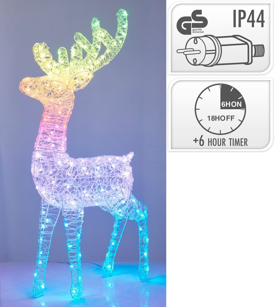 Kerstverlichting rendier acryl 165LED 120cm