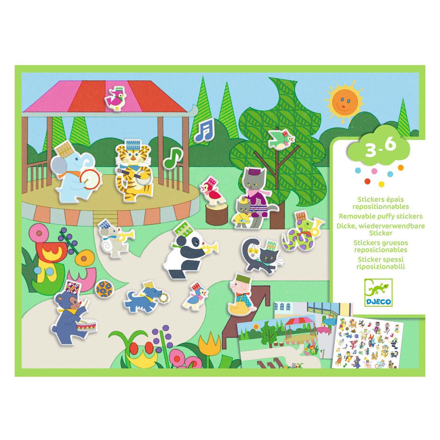 DJECO Herbruikbare stickers - fanfare