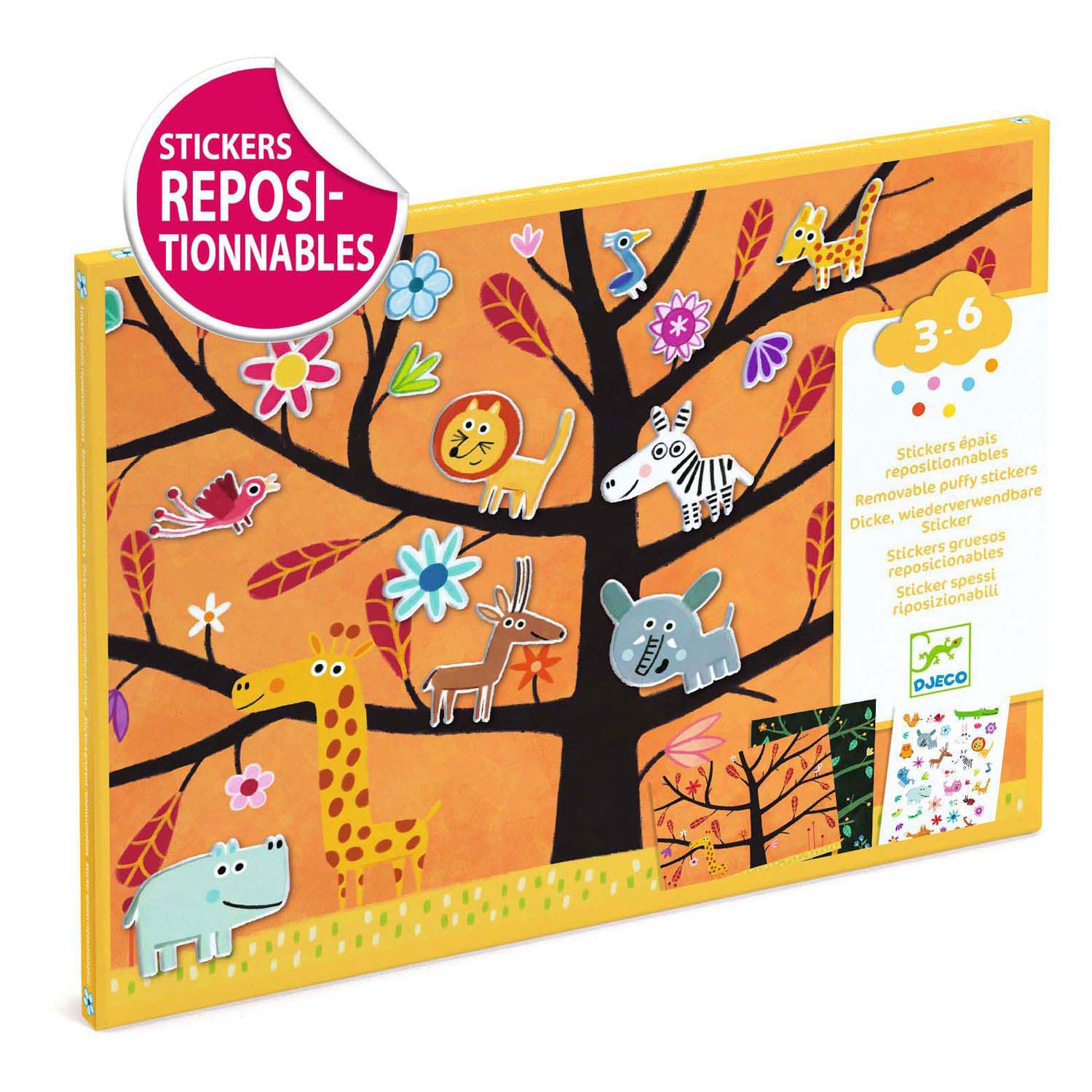 DJECO Herbruikbare stickers - Chat-perché!