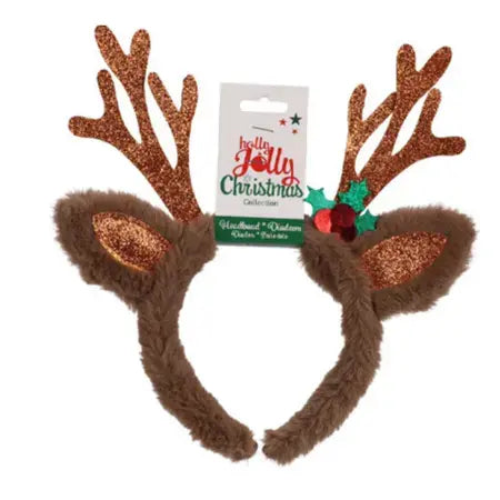 Kerst diadeem rendier gewei 30cm - ass. (prijs per stuk)
