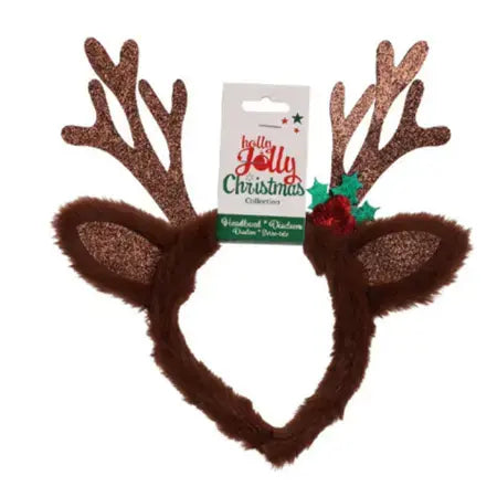 Kerst diadeem rendier gewei 30cm - ass. (prijs per stuk)