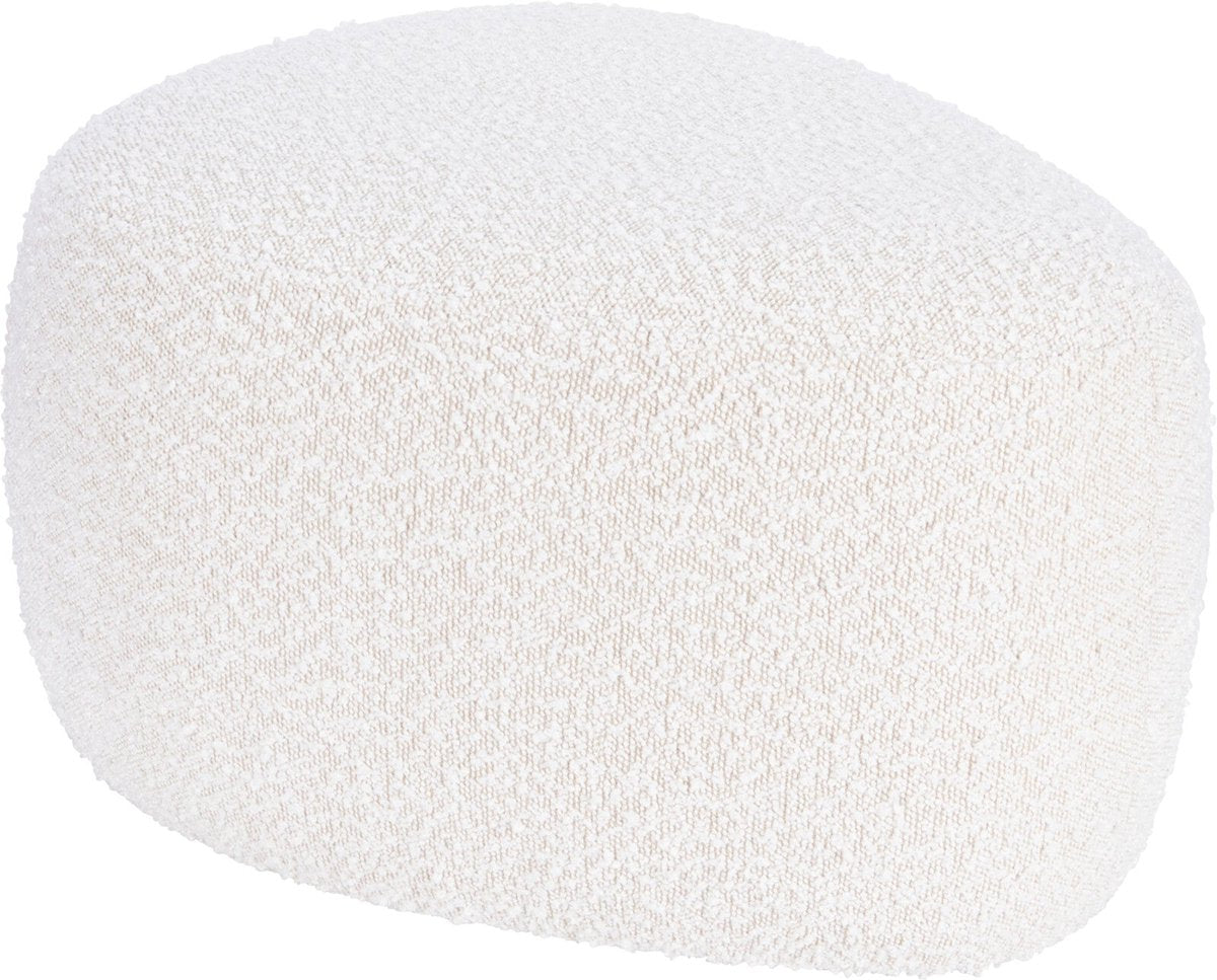 Poef MDF teddy 57x46x32cm - wit