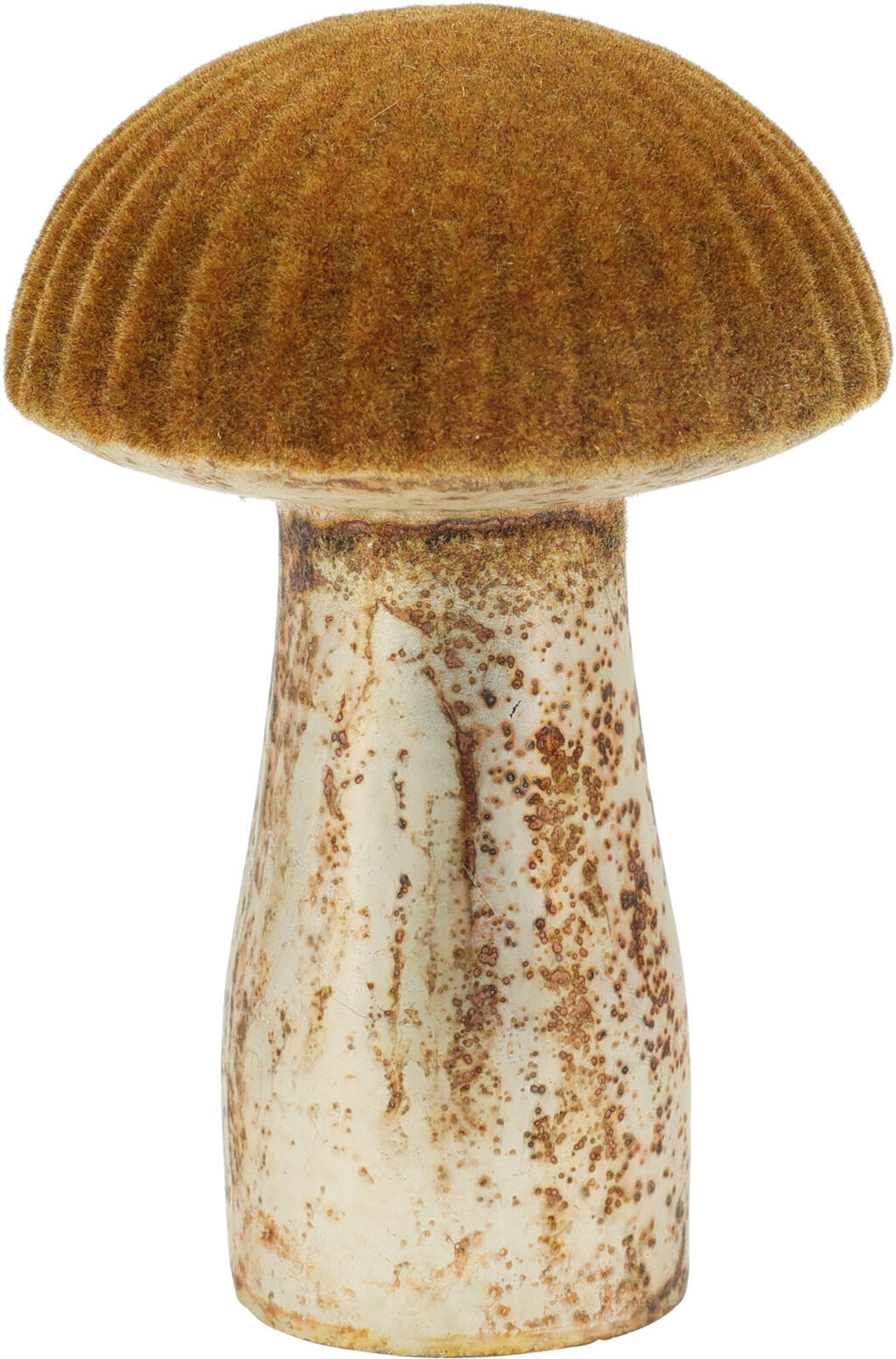 Deco paddenstoel glas 9cm - goud