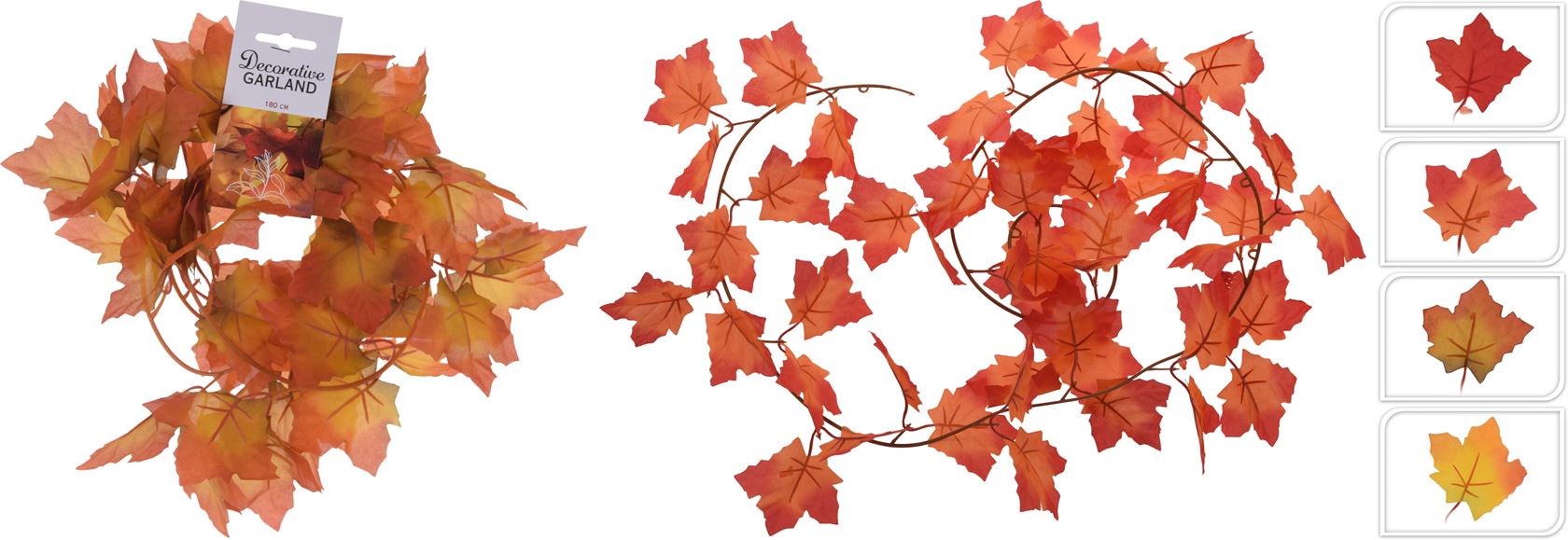 Slinger herfstbladeren 180cm - ass.  (prijs per stuk)