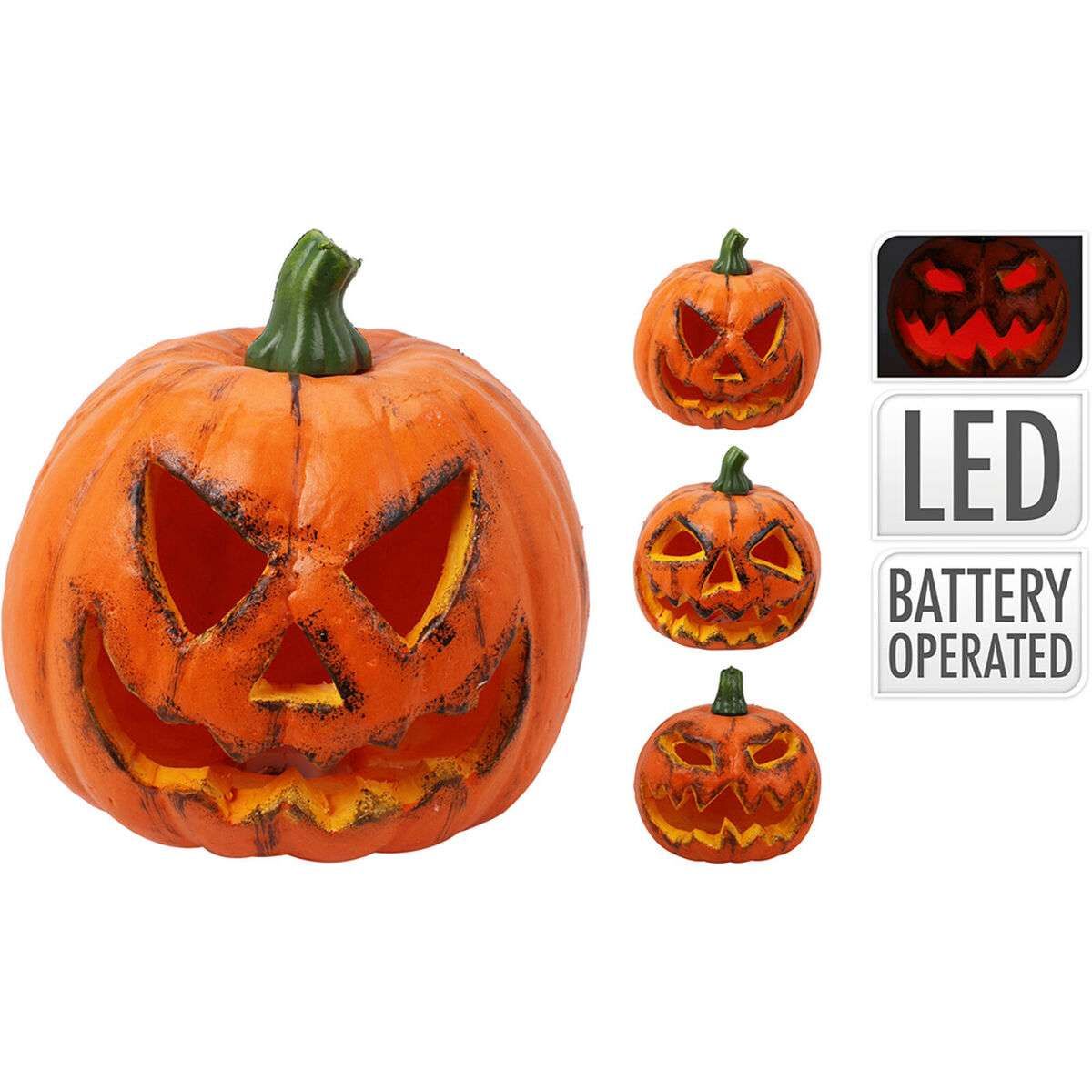 Halloween pompoen - ass.  (prijs per stuk)
