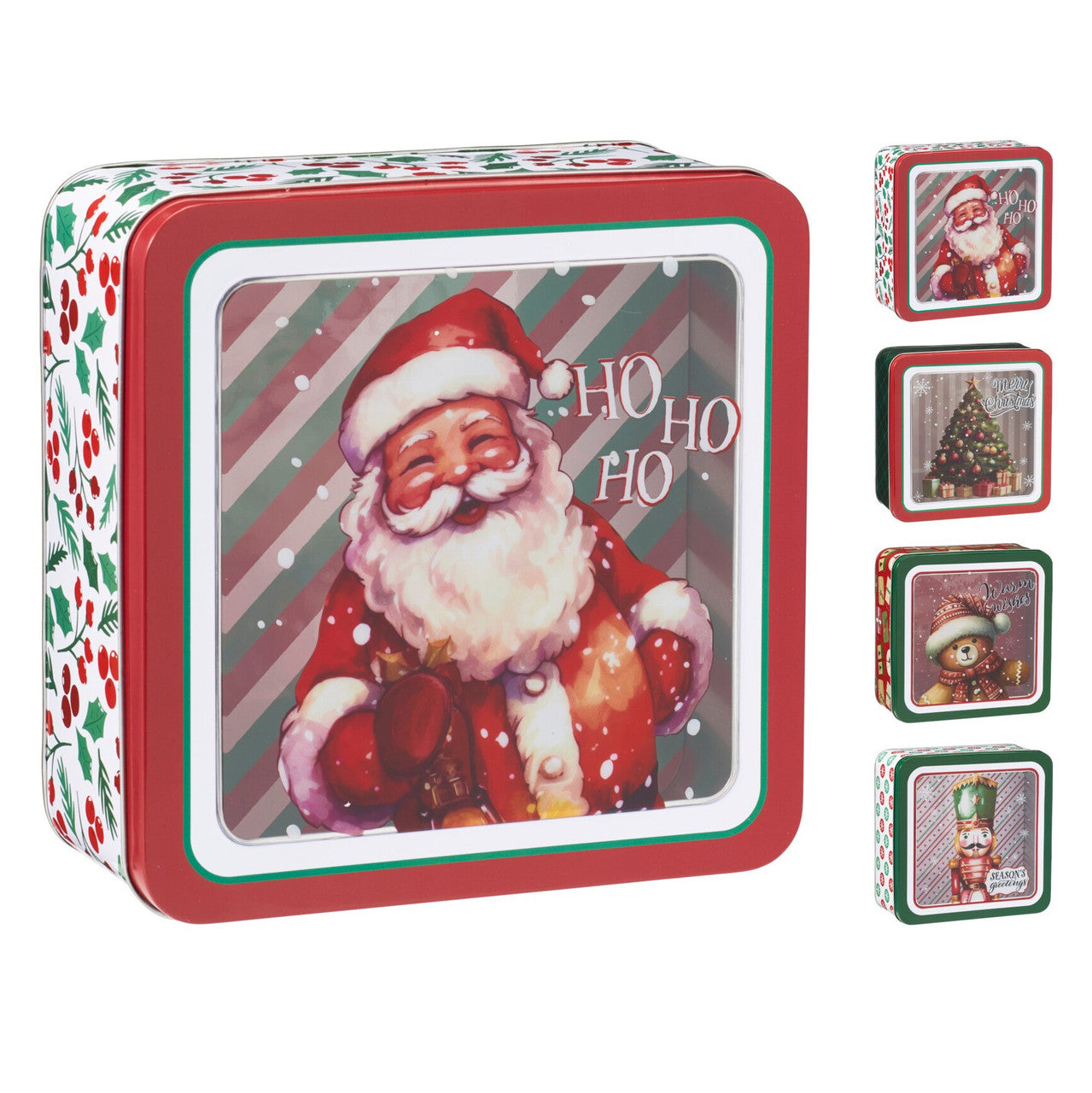 XMAS Voorraadblik vierkant - 19x19cm