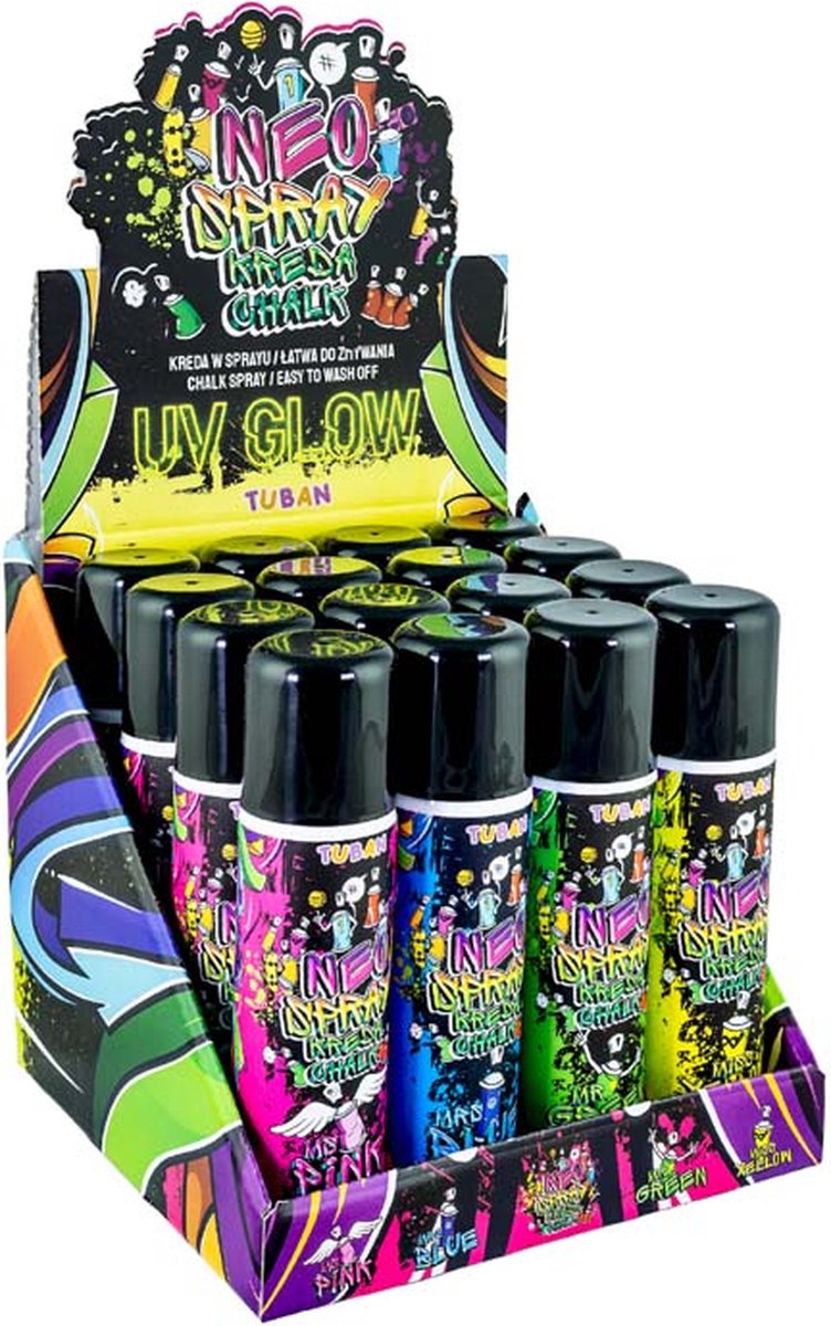 TUBAN Neo chalk spray - 150ml - ass.  (prijs per stuk)