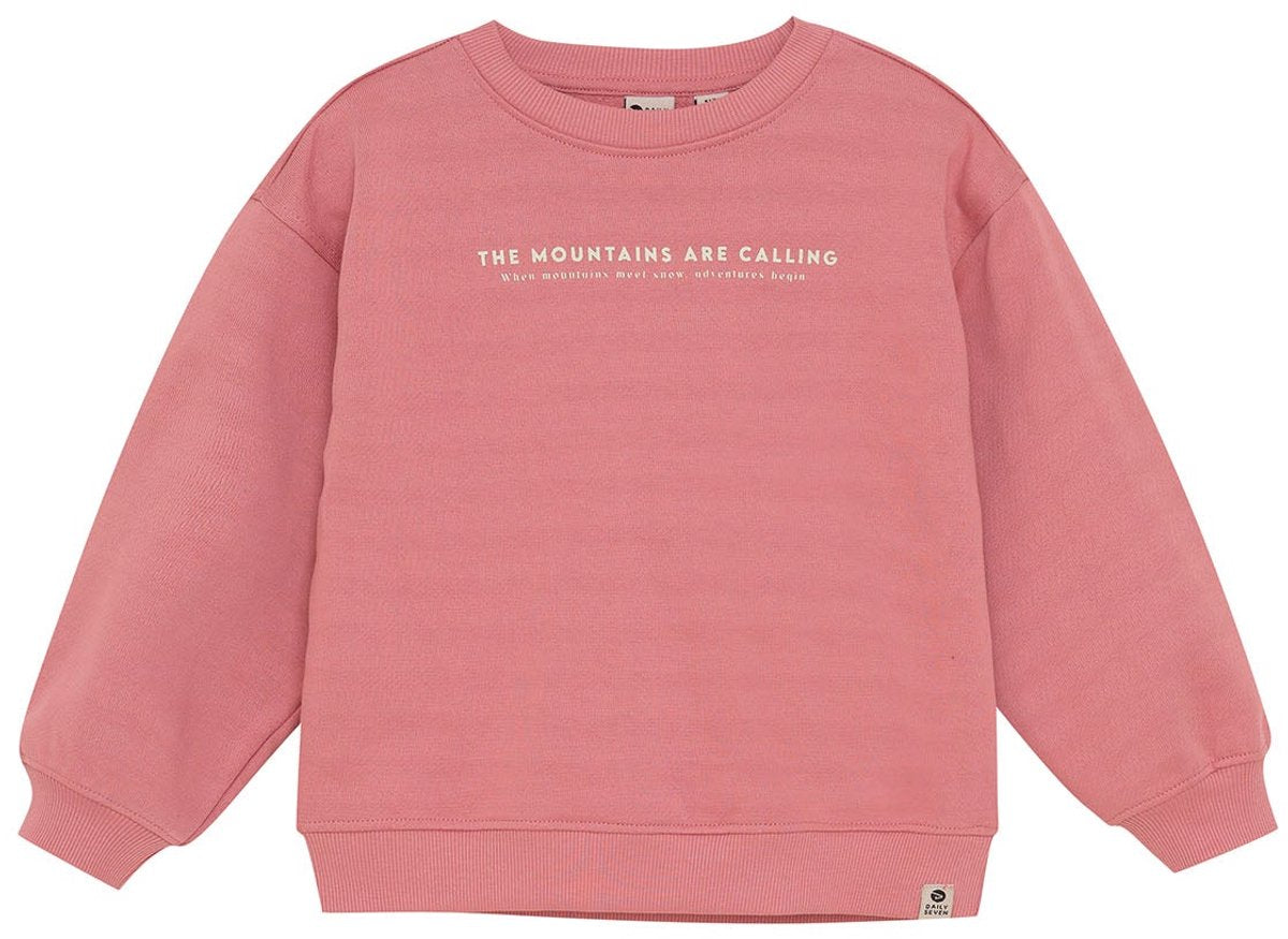 DAILY7 B Oversized sweater backprint - coral clay - 128