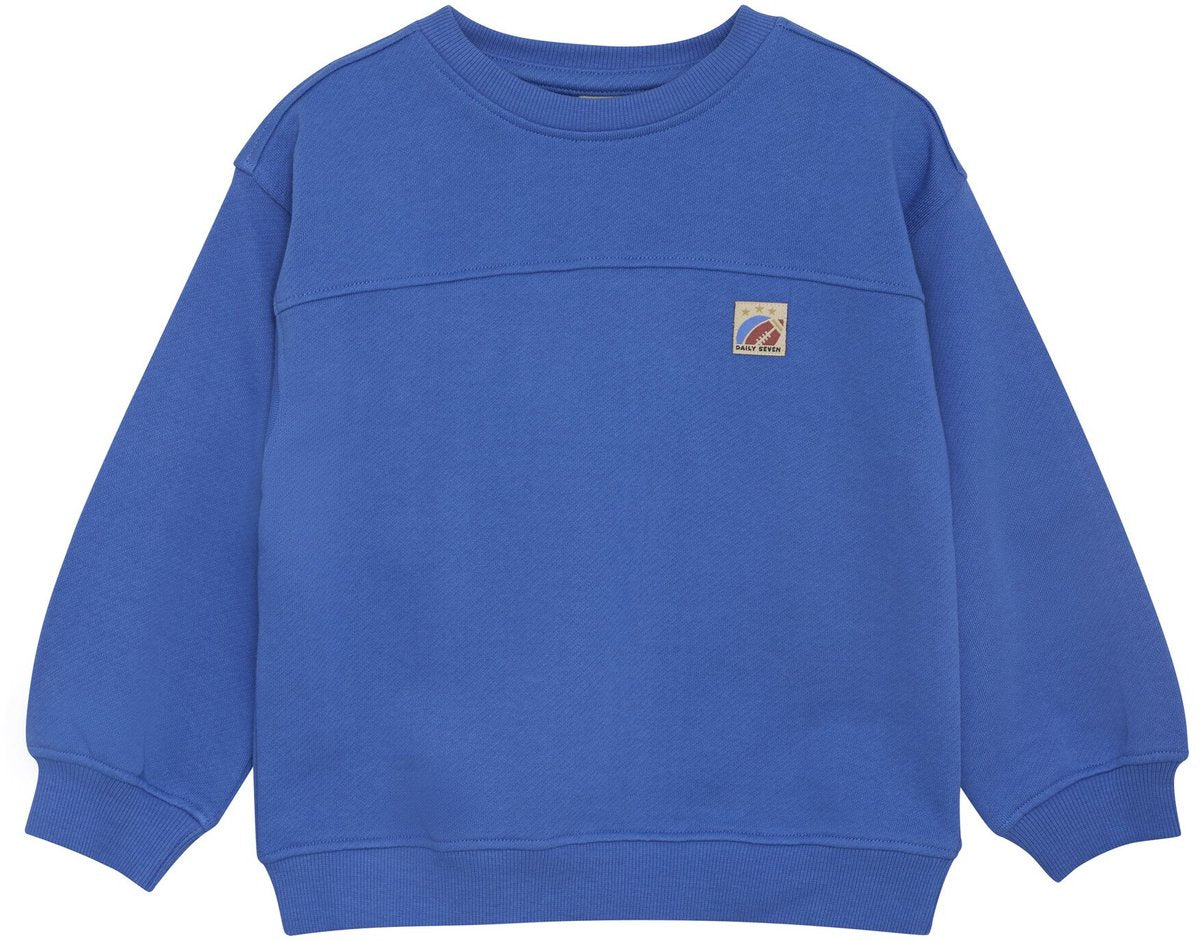 DIALY7 B Oversized sweater textprint - dusty kobalt - 98