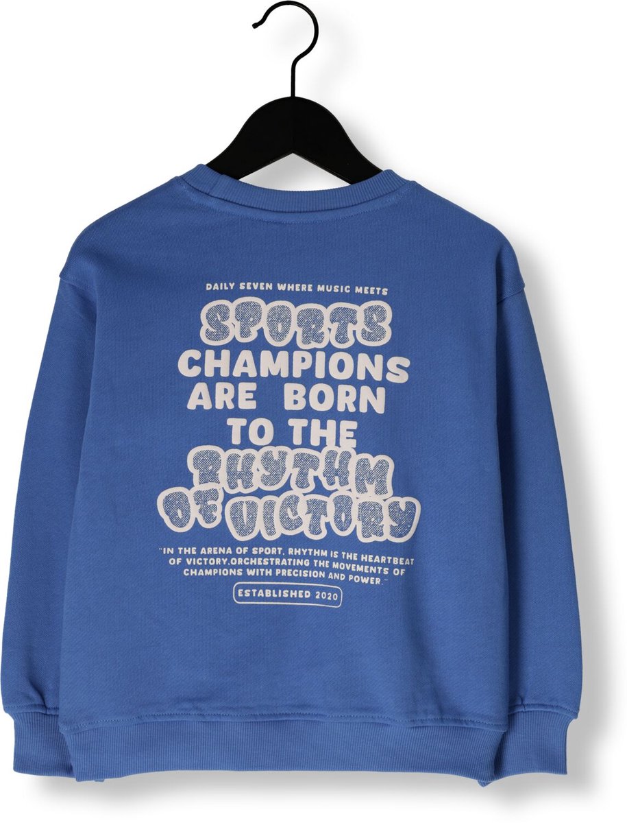DIALY7 B Oversized sweater textprint - dusty kobalt - 122