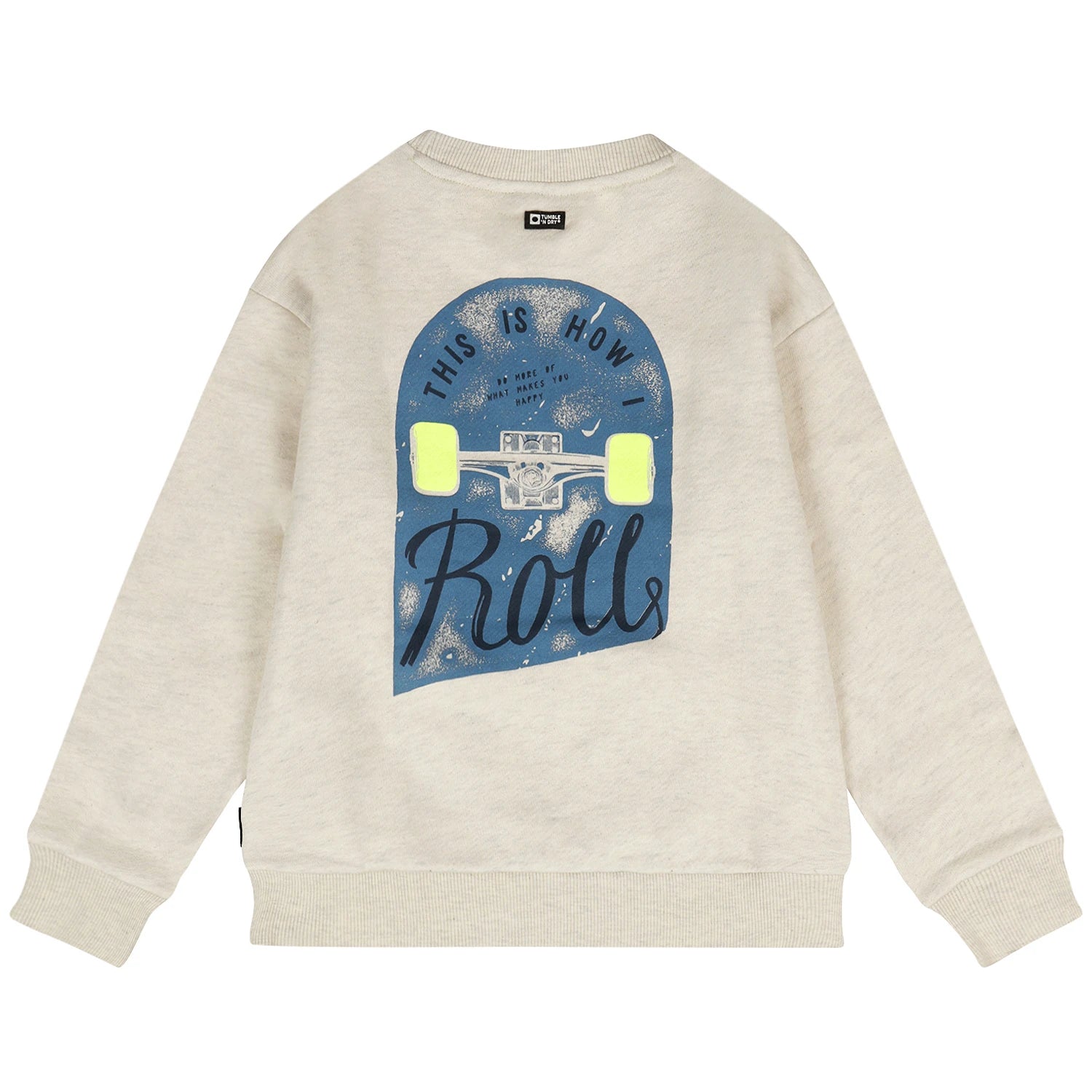 TND B Sweater DECK - gebroken wit mel.- 146/152