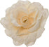 Kerst roos op clip glitter 12cm - cream