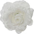 Kerst roos op clip glitter 12cm - wit