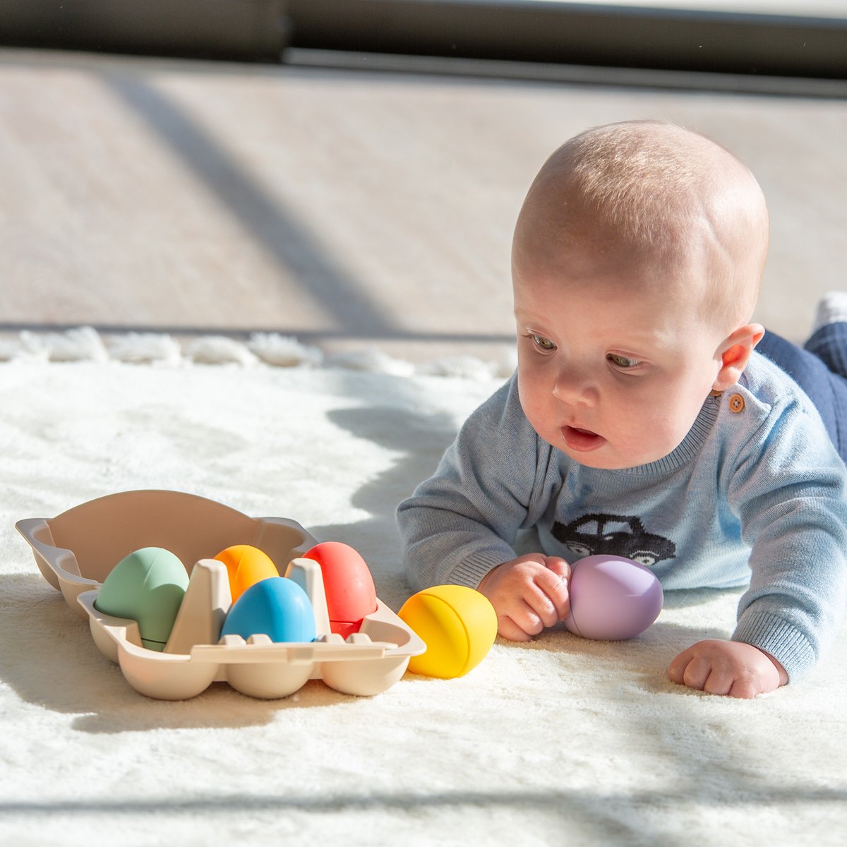 TICKIT Silisoft - sensorische eieren regenboog