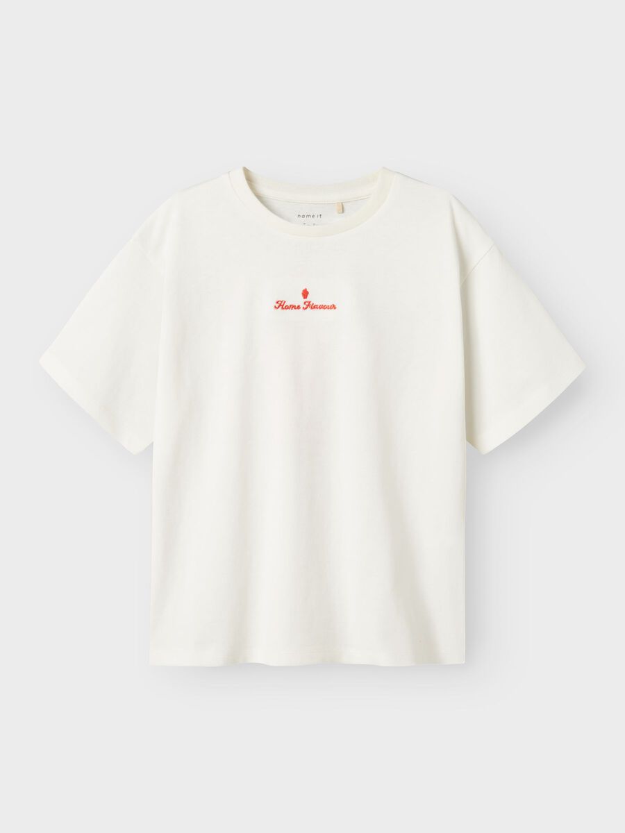 NAME IT G NKFNEATA Shirt - cloud dancer red alert - 134/140