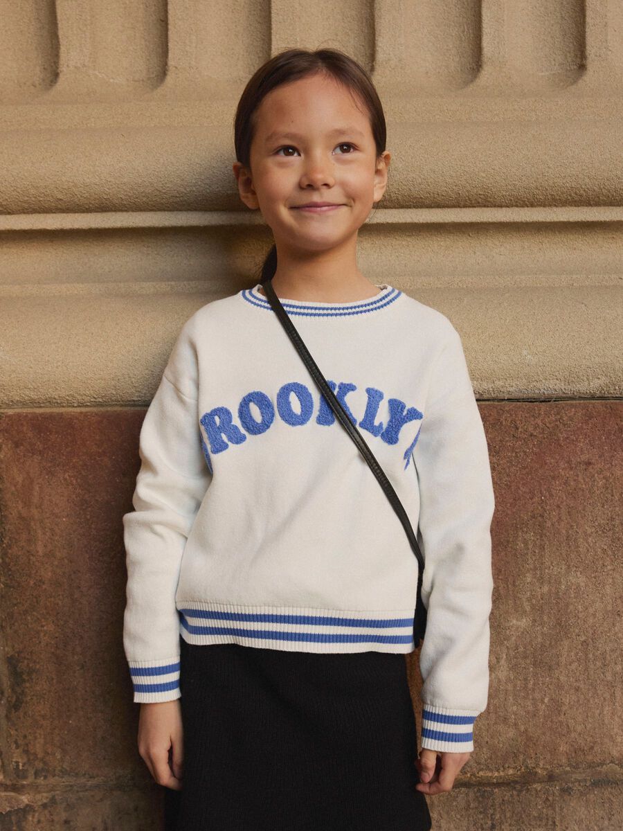 NAME IT G NKFNEPPA Longsleeve knit - cloud dancer - 158/164