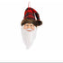 Kersthanger kerstmanhoofd textiel 10x9x28cm - rood/groen