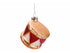 Kersthanger glas drum 8x6cm - rood/wit
