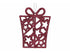 kersthanger kunststof gift glitter 8x10cm - bordeaux