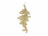 Kersthanger kunststof leaf glitter 7x16cm - goud