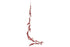 Kerstslinger kunststof leaves glitter 150cm - rood