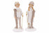 Kerstdeco skier polyresin 7x5x17cm - greige/creme - ass. (prijs per stuk)