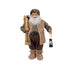 Kerstman polyester fur 20x13x31cm - bruin